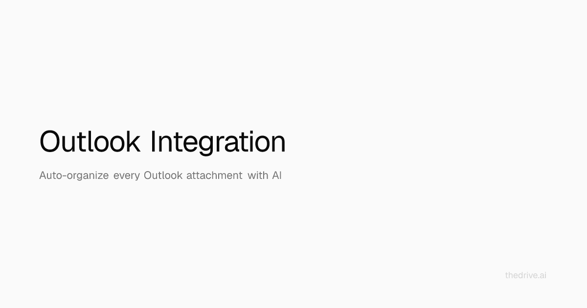 Outlook Integration - Auto-Organize Email Attachments | The Drive AI