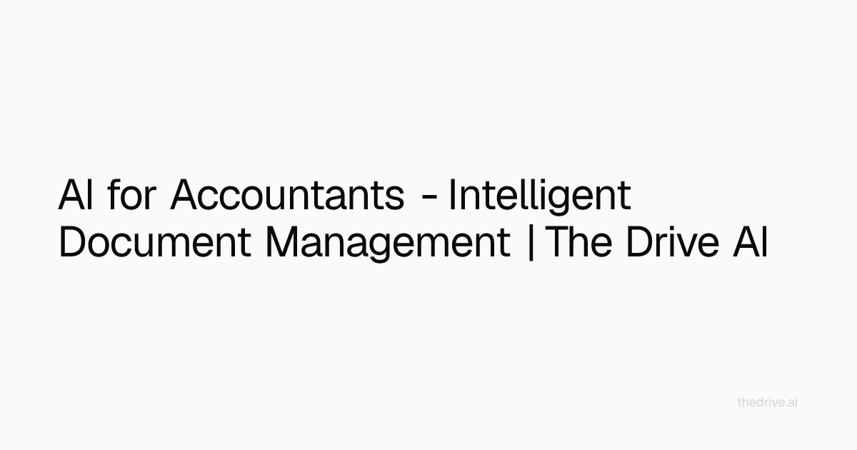 AI for Accountants - Intelligent Document Management for Accounting ...